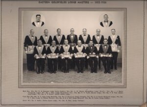 A line-up of the fifteen lodge Masters at the peak of expansion after World War 2 - 1955/1956