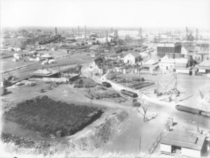A view across the early "Golden Mile"