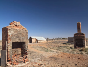 Abandoned early mining town
