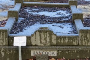 Grave of Oliver and Mary Hancock in Karrakatta Cemetery.