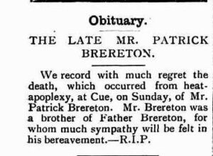BRERETON Patrick - W.A. Record 20 January 1900, page 13