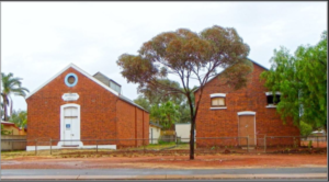 Photograph post 2010 showing both Masonic Halls at Leonora. Note the newer structure then still existing at the rear of the left-hand hall