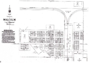 Early survey plan of Mount Malcolm townsite - Photo SLWA
