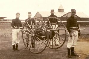 Taken oulder City Volunteer Trafalgar Fire Brigade 1907 - Fra left Henry NORTHEY - Grt Grandfather to Val Skinner.