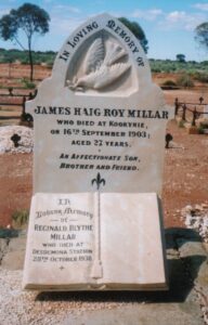 Grave of Reg and James Millar Leonora Cemetery - Photo Danelle Warnock