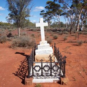 Grave of George Jessop in Bardoc cemetery after restoration in 2022 - Photo Danelle Warnock