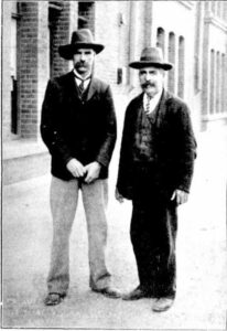 Two well known Goldfields Pioneers - Left Richard Greves - Right Thomas Riseley - Western Mail Perth 15 September 1906.
