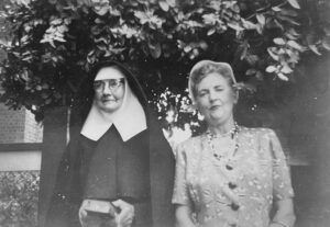 Family photograph of Sr Anthony and her sister, Beatrice Fitzpatrick c.1960.