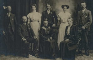 The women of the Wild Family - L R back Eliza ( Sandy's great grandmother) and Esther. Front Esther, mother of the three girls and Jane. The Men? Seated Samuel,behind him John, James in the middle and Thomas right. ?