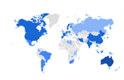 A snapshot of where the visitors are from for the last 3 months