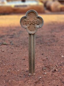 Grave number, Anglican Section Kalgoor5lie Cemetery - Photo Danelle Warnock