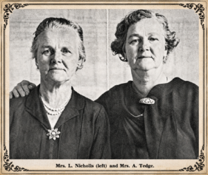 Mrs Elizabeth Nicholls and Mrs Annie Tedge