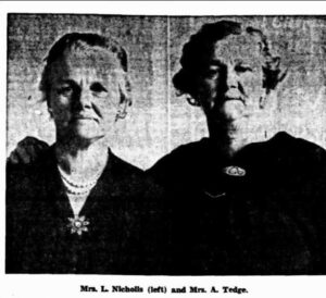 Mrs E Nicholls and Mrs A Tedge