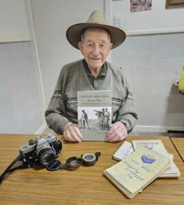 The author with his book and dairies