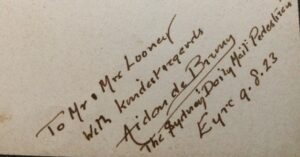 On the back of above postcard - Photo Michael Loney