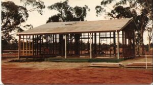 The Hillside golf clubhouse being dismantled after the close of the town 1983 (Rolf Monschau)