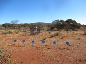 Kathleen Valley cemetery with Edward Coffey's Grave and plaques supplied by outbackgraves.org