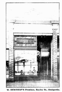 Dewsnap & Co, Bakery, Bayley Street, Coolgardie - Kalgoorlie Western Argus 9 December 1902, page 51