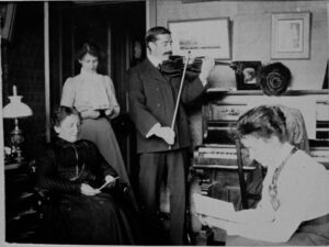 The Cleland Family at home in Coolgardie