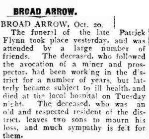 Patrick Flynn - Kalgoorlie Miner 21 October 1905, page 7
