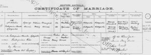 Certificate of Marriage of George and Annie