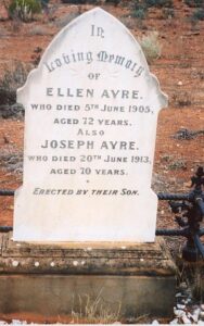 Ellen and Joseph AYRE - Boulder cemetery - Photo Danelle Warnock