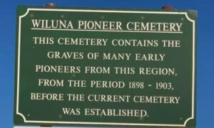 Wiluna Pioneer Cemetery Sign  - Photo Find a Grave