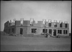 The Occidental Hotel under construction in 1933 - Photo SLWA