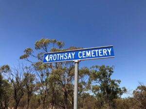 Rothsay Cemetery Sign - photo Doug Hardman