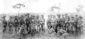 Victorian Mounted Rifles Easter Camp 1880 - Arthur George Shelley front far right.