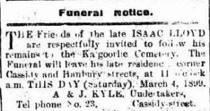 Isaac Lloyd - Kalgoorlie Miner 4 March 1899, page 4