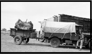 Mr S D Mills' inspection trip - Meekatharra, Peak Hill and Three Rivers - Meekatharra - Nullagine mail car, which does a 1200-mile trip fortnightly - Image SLWA
