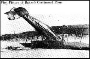 Photograph take by Paddy Whelan just after the plane somersaulted on landing.