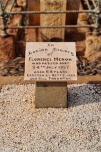 Memorial of Florence Menon, Boulder Cemetery - Image Find a Grave