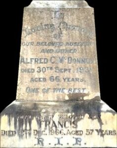 Grave of Alfred and Margaret McDonnell in Karakatta Cemetery - Image Find a Grave