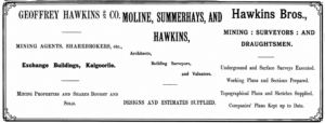 Geoffrey Hawkins’ various business interests (Kalgoorlie Western Argus, 12 March 1896
