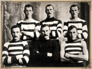 Back Row: - Eddie, Jock, Sammy. Front Row: - Walter, Charlie, George.