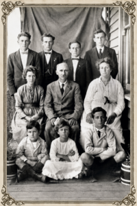 The Frank Family at their home in Sylvester Street Coolgardie c1918 - Photo Frank Family.