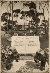 William and Mary's grave at Kalgoorlie - Photo Ancestry.com Cemetery (see office in the background - 1935