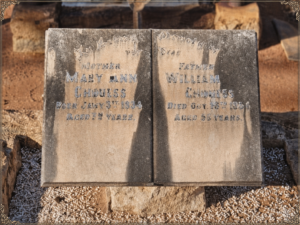 William and Mary's grave at Kalgoorlie Cemetery 2024 - Photo Danelle Warnock