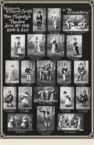 Poster advertising a performance at Her majesty's Theatre June 1918 - Image SLWA