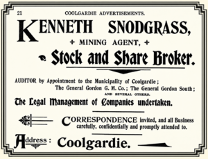 WA Post Office Directory Advertisement 1898